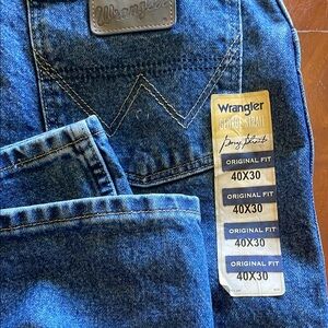 Wrangler Blue Straight Jeans Classic Denim